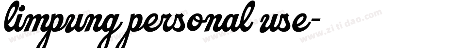 limpung personal use字体转换